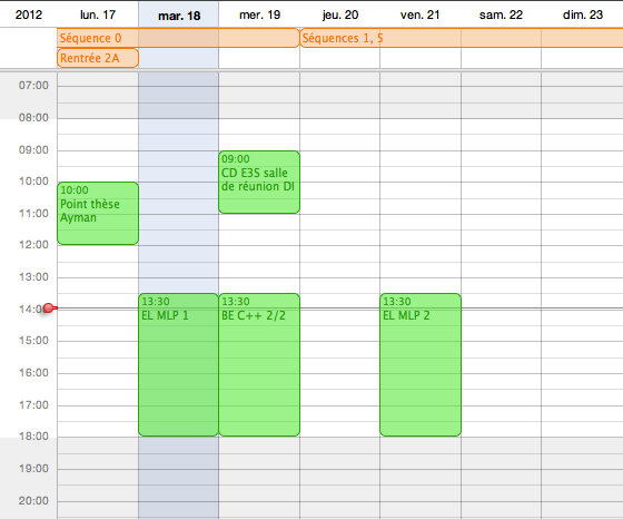 Exemple d'agenda Exemple d'agenda